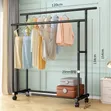 Double Pole Metallic Cloth Rack Organizer - 3