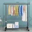 Double Pole Metallic Cloth Rack Organizer - 4