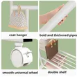 Double Pole Metallic Cloth Rack Organizer - 5