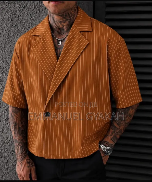 Classic Short Sleeve Blazer Shirt - 1