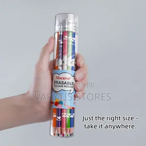 Erasable Color Pencils with Erasers (12pcs)