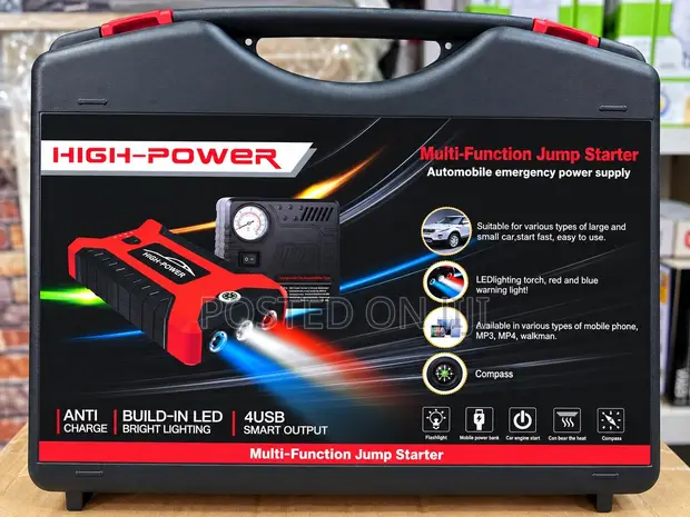 High-Power Multi-Function Jump Starter & Tire Pump - 1