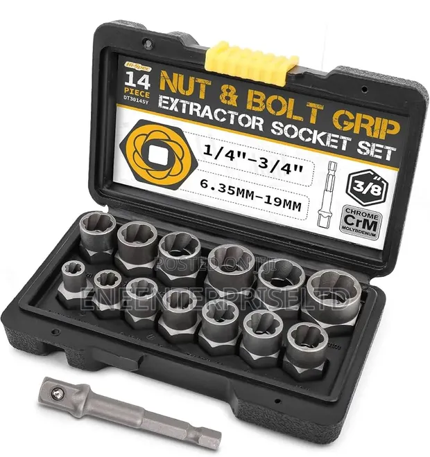 Hi-Spec 14-Piece Bolt Extractor Socket Set - 1