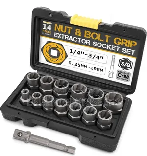 Hi-Spec 14-Piece Bolt Extractor Socket Set