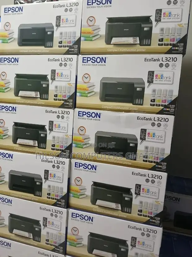 Epson EcoTank L3210 A4 All-in-One Ink Tank Printer - Black - 1