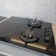 Turkish 60cm Glass Hybrid Burner - 2 Gas, 2 Electric - 1