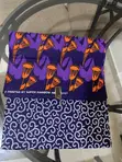 Orange and Purple African Print Fabric - 2