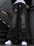 Men's Trendy Loose Fit Denim Trousers - 2