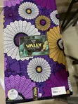Vibrant Purple and Gold African Print Fabric - 6 Yards - 1