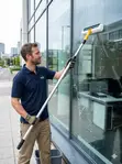 3M Telescopic Window Cleaner - 2-in-1 Microfiber Washer Squeegee - 2