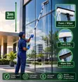 3M Telescopic Window Cleaner - 2-in-1 Microfiber Washer Squeegee - 3