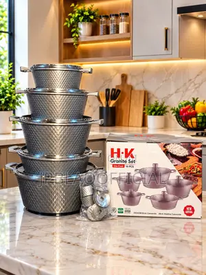 10-Piece Premium Granite Cookware Set