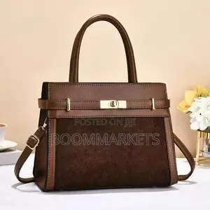 Vintage Ladies Handbag - Brown Genuine Leather