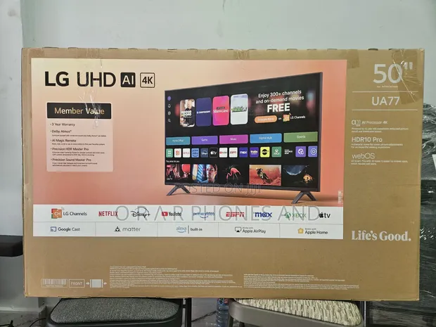 LG UA77 Ai 50" Smart 4K UHD TV - 1