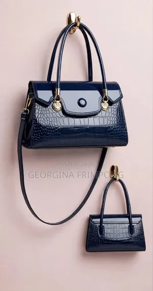 2-in-1 Crocodile Office Handbag Set - 6 Colors Available