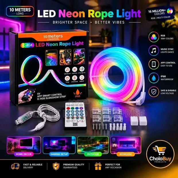 xFVC Carebian 5V App Control Neon Rope Light - 1