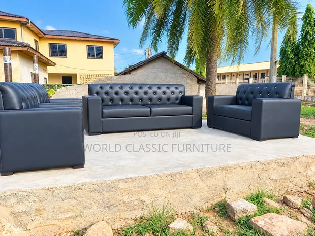 Luxury Diamond-Tufted 3-Piece Sofa Set - 1
