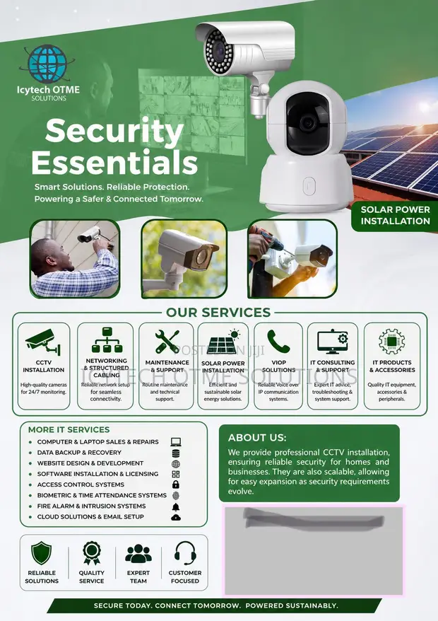 Solar CCTV Surveillance Installation - 1