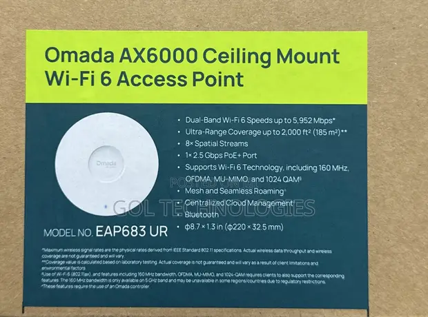 TP-Link Omada AX6000 WiFi 6 Access Point EAP683UR - 1