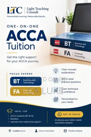 ACCA BT & FA Private Tutor - One-on-One Classes
