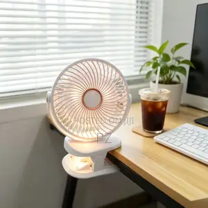 Portable Rechargeable Clip-on Fan with Light