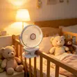 Portable Rechargeable Clip-on Fan with Light - 2