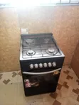 4-Burner Gas Cooker with Oven - Black - 1