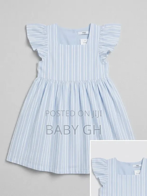 Girls' M&S Striped Dress - 1