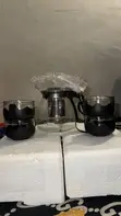 1000ml Glass Teapot with 4 Lotus Cups - 2