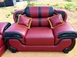 Luxury Burgundy 3+2+2 Seater Sofa Set with Chairs - 5