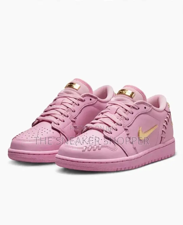 Air Jordan 1 Low Method of Make - Medium Soft Pink / Metallic Gold - 1