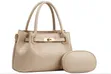 IKUEMAN 2-in-1 Crocodile Pattern Ladies Handbag + Purse Set - 3