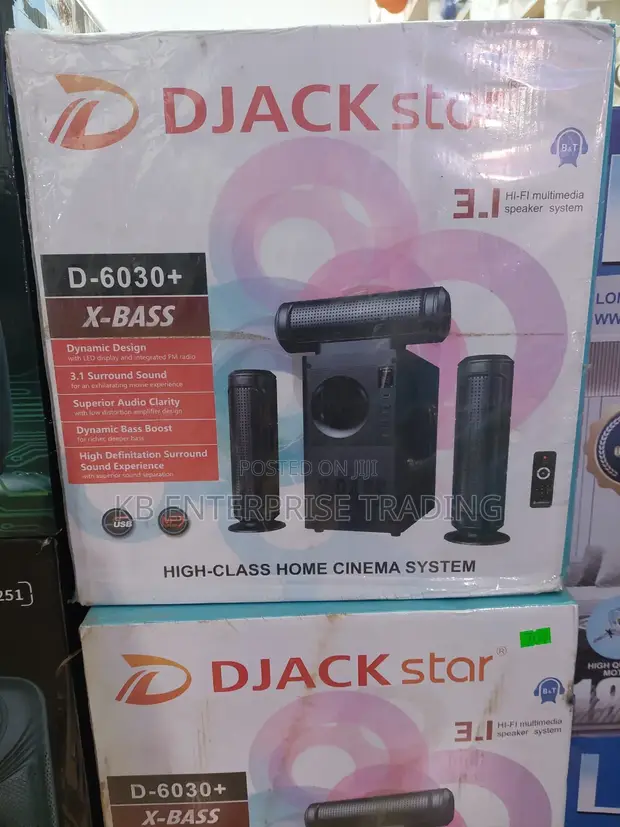 DJACK Star D-6030+ 3.1 X-Bass Cinema Speaker System with FM Radio & Remote - 1