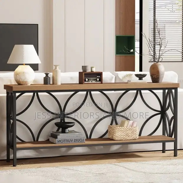 Console Table (180cm) Light Brown - 1