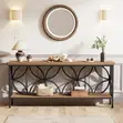 Console Table (180cm) Light Brown - 4