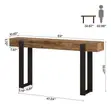 Solid Wood Entryway Console Table with Metal Legs - 1