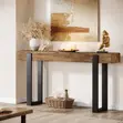 Solid Wood Entryway Console Table with Metal Legs - 3