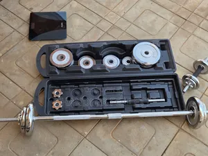 Brand New 50kg Bodyfit Dumbbell and Barbell Set