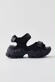 Buffalo Chunky Sandals - All Black - 1