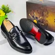 Golden C Black Leather Men's Loafers - 3