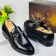 Golden C Black Leather Men's Loafers - 4