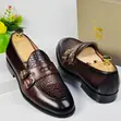 Dino Verratti Brown Leather Monk Strap Loafers - 4