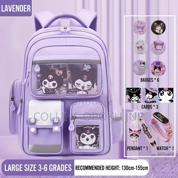 Children's School Backpack with Watch & Pendant Accessories - 1
