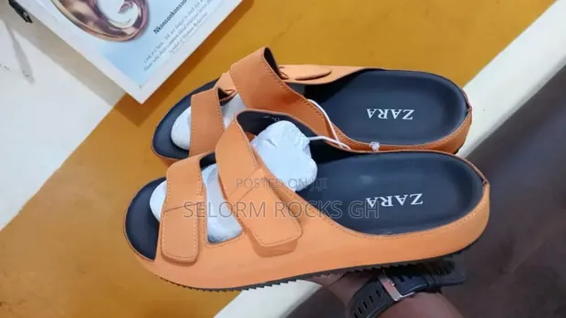 Comfortable Zara Slides - Brown - 1