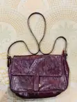 Quality Wine Red Leather Shoulder Bag - 1