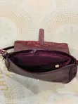 Quality Wine Red Leather Shoulder Bag - 2