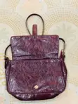 Quality Wine Red Leather Shoulder Bag - 3