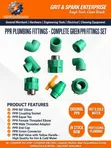 PPR Green Pipe Fittings - Tees, Elbows, Valves - 2