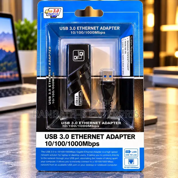 Gigabit Ethernet USB 3.0 Adapter - 10/100/1000Mbps - 1
