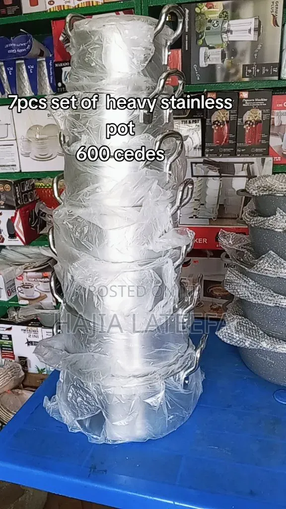 7-Piece Heavy Stainless Steel Pot Set - 1